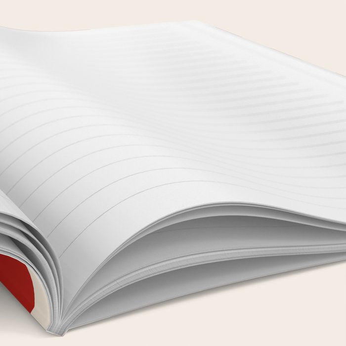 Checkerboard Mini Check Pattern in Retro Red and Cream Notebook Gallery Image 2