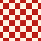 Checkerboard Mini Check Pattern in Retro Red and Cream Coffee Mug Gallery Image 2