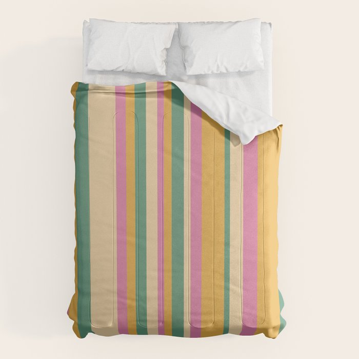 Classic Stripes XIX - Boho Vintage Comforter Gallery Image 6