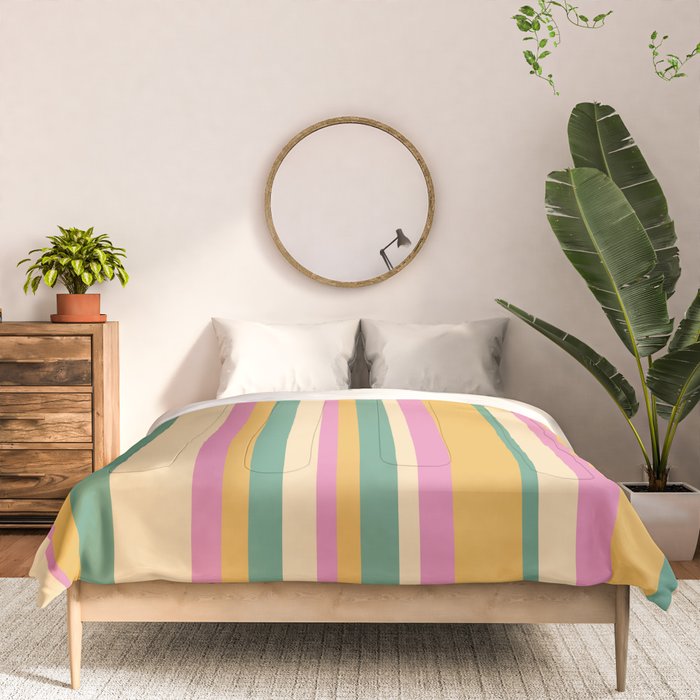 Classic Stripes XIX - Boho Vintage Comforter Gallery Image 3