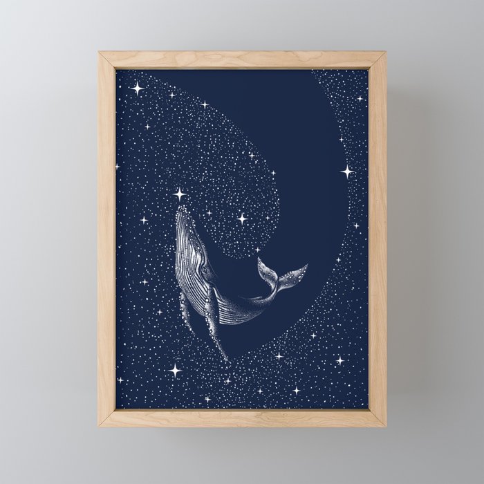 starry whale Mini Art Print Gallery Image 1