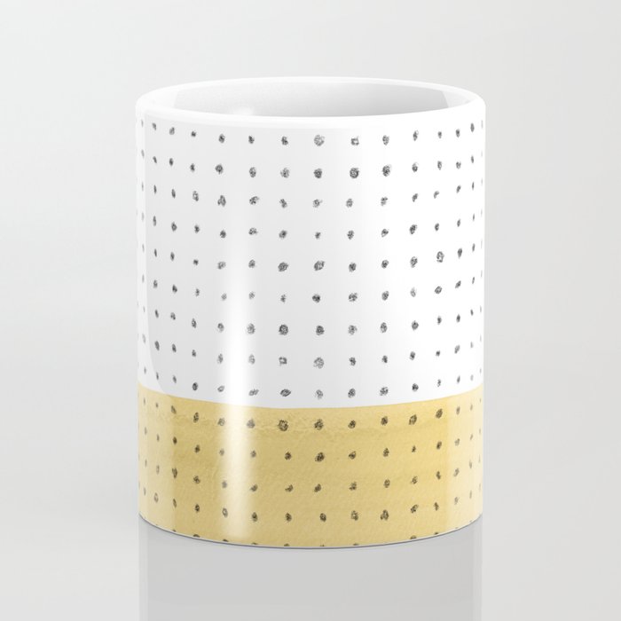 Abstract mustard shape and points Coffee Mug Gallery Image 4