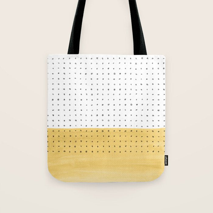 Abstract mustard shape and points Tote Bag Gallery Image 1