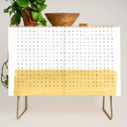 Abstract mustard shape and points Credenza Gallery Image 1