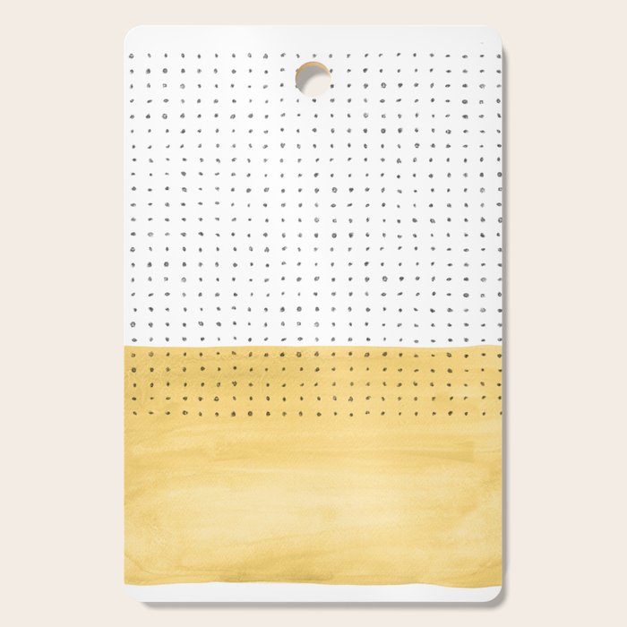 Abstract mustard shape and points Cutting Board Gallery Image 1