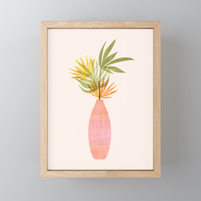 Simple Modern Tropical Bouquet Mini Art Print Gallery Image 1