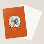Aries Snow Globe Stationery Card Gallery Image 2