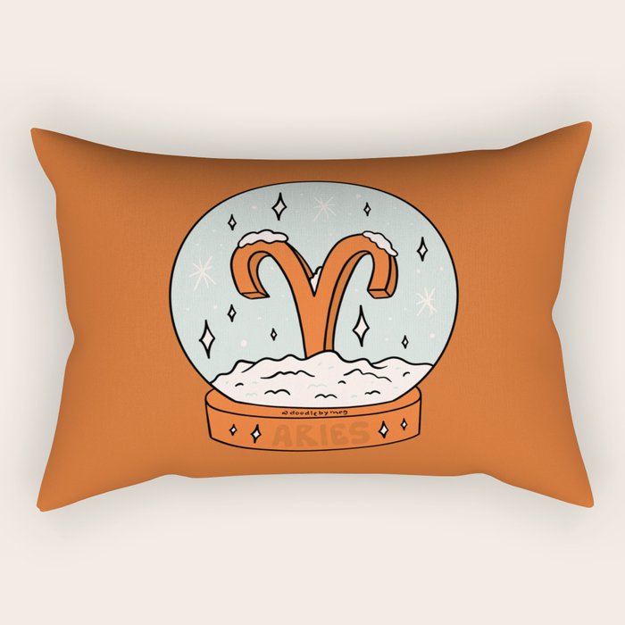 Aries Snow Globe Rectangular Pillow Gallery Image 2