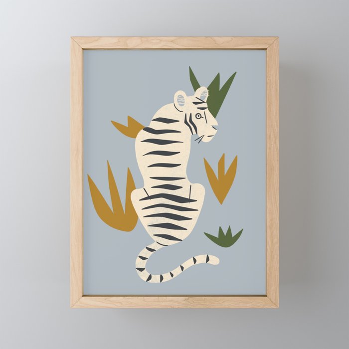 White Tiger Mini Art Print Gallery Image 1