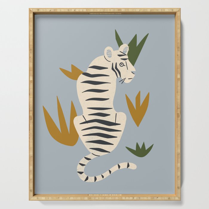 White Tiger Serving Tray Gallery Image 1