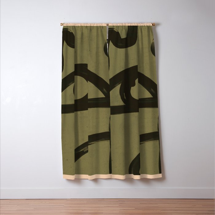 Abstract Line Art Eye 2 Window Curtain Gallery Image 3
