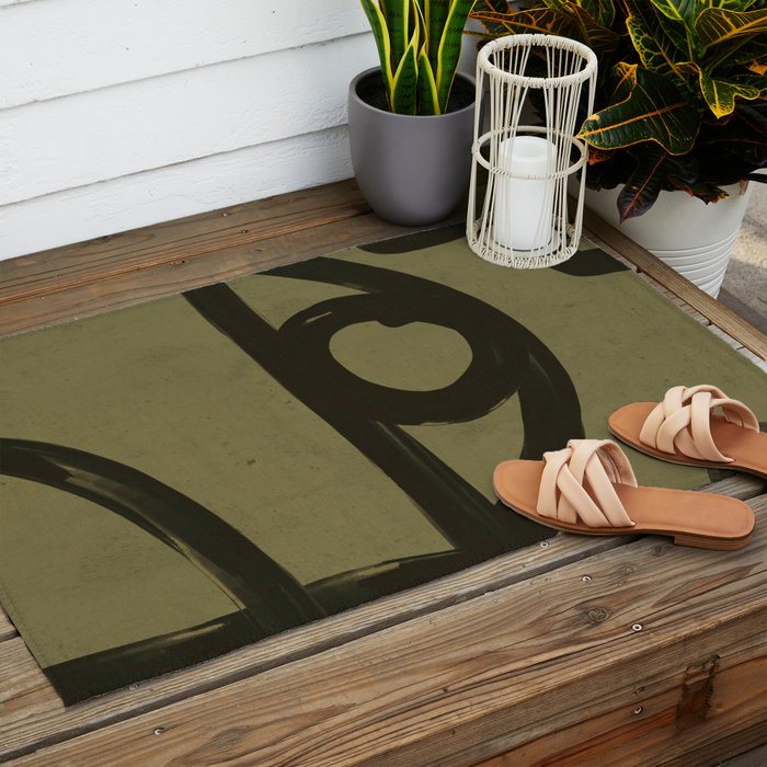Abstract Line Art Eye 2 Outdoor Rug Gallery Image 2