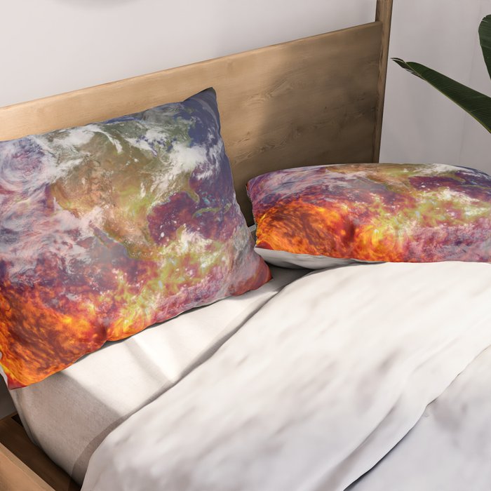 Global Warming Climate Change Pillow Sham Gallery Image 2