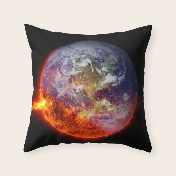 Global Warming Climate Change Throw Pillow Gallery Image 1