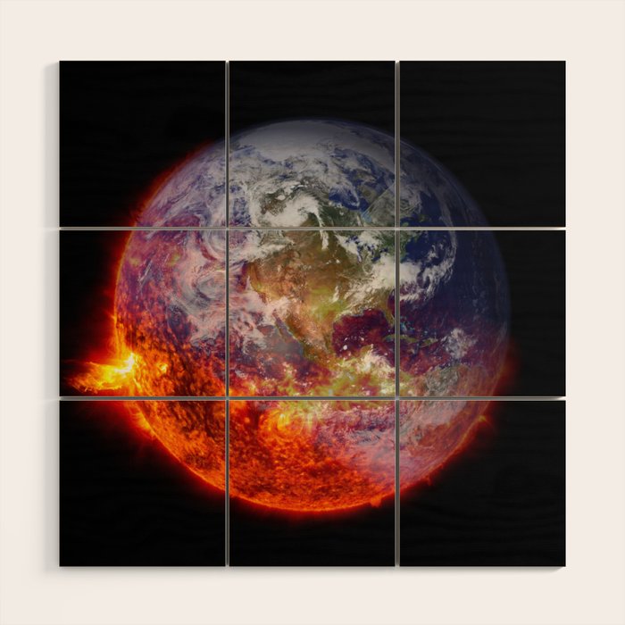 Global Warming Climate Change Wood Wall Art Gallery Image 1