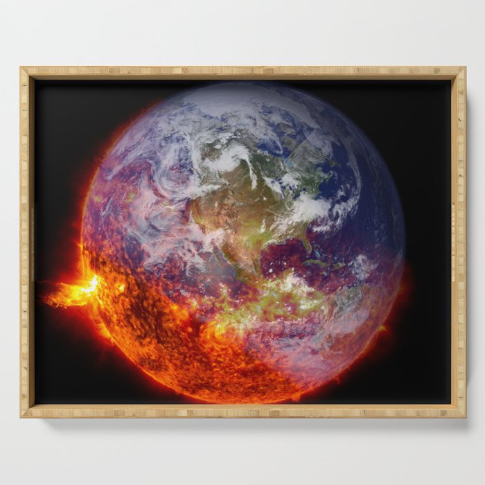 Global Warming Climate Change Serving Tray Gallery Image 1