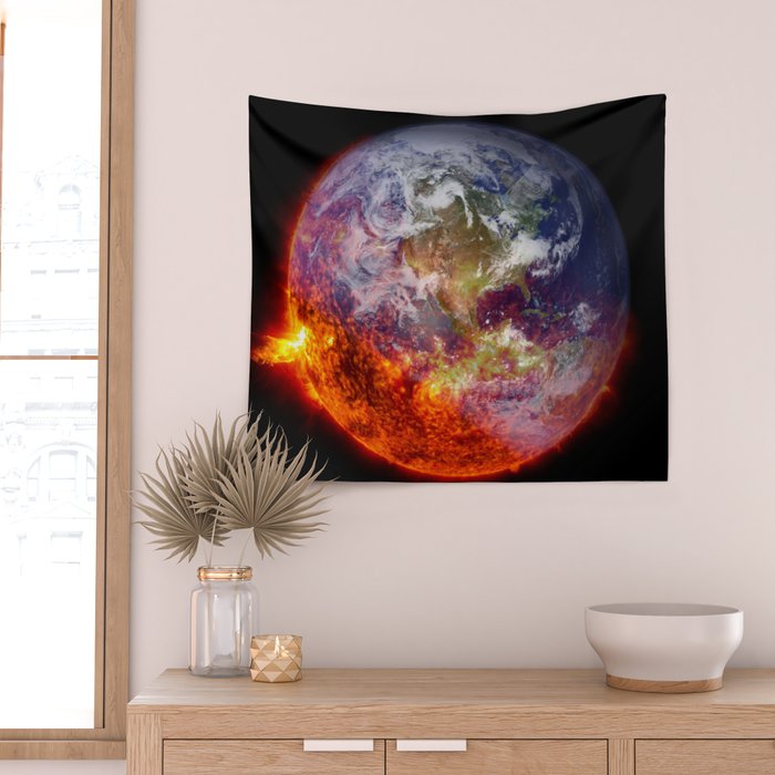 Global Warming Climate Change Wall Tapestry Gallery Image 2