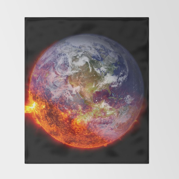 Global Warming Climate Change Throw Blanket Gallery Image 2