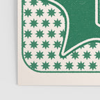 Lucky You Dice in Green and Linen White Poster Gallery Image 3
