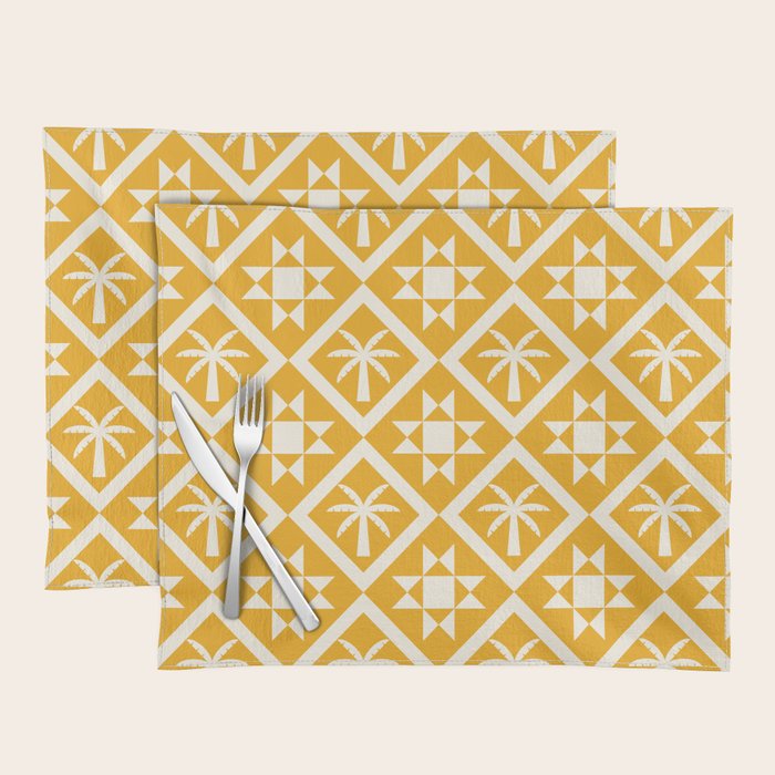 Bohemian Geometric Pattern 03B Placemat Gallery Image 1