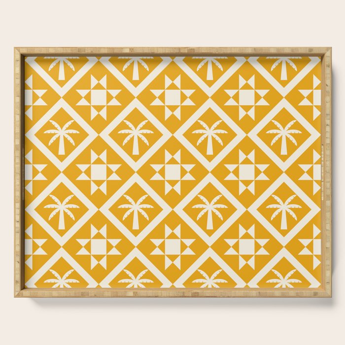 Bohemian Geometric Pattern 03B Serving Tray Gallery Image 1