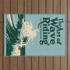 The Art of Wave Riding 1931, First Surfing Book Artwork, for Wall Art, Prints, Posters, Tshirts, Men, Women, Kids Outdoor Rug Gallery Image 1