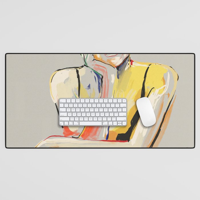 Minimal Abstract Woman 3 Desk Mat Gallery Image 1