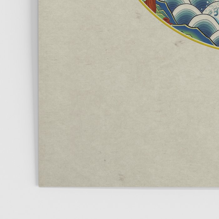 Five peaks of the sun and moon : Kingâs painting (Minhwa-Korean folk art) Poster Gallery Image 3