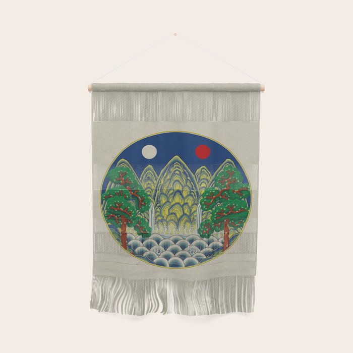 Five peaks of the sun and moon : Kingâs painting (Minhwa-Korean folk art) Wall Hanging Gallery Image 1