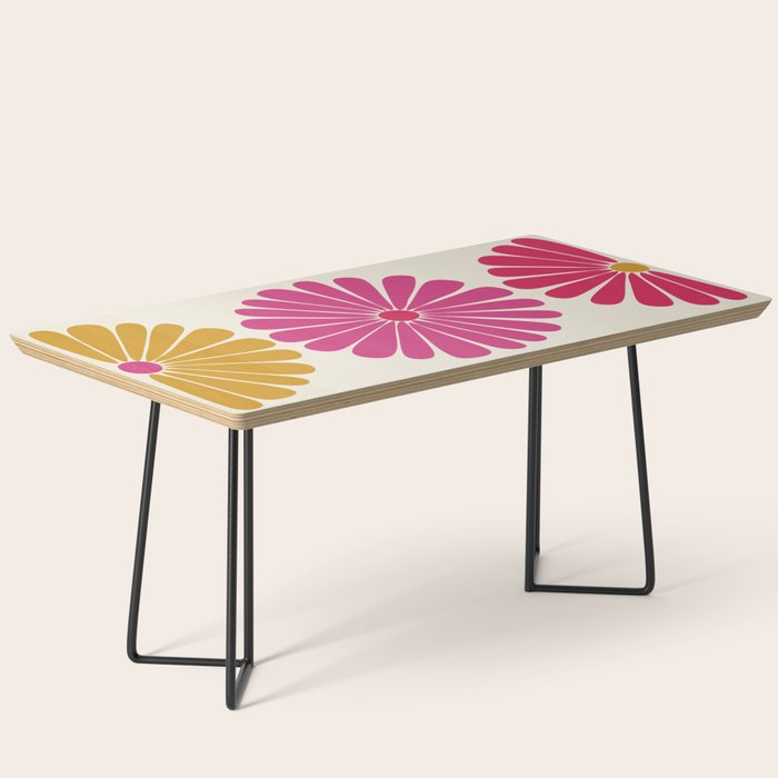 Retro Summer Daisies VII Coffee Table Gallery Image 1