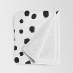 Modern Polka Dot Hand Painted Pattern Throw Blanket Gallery Image 3