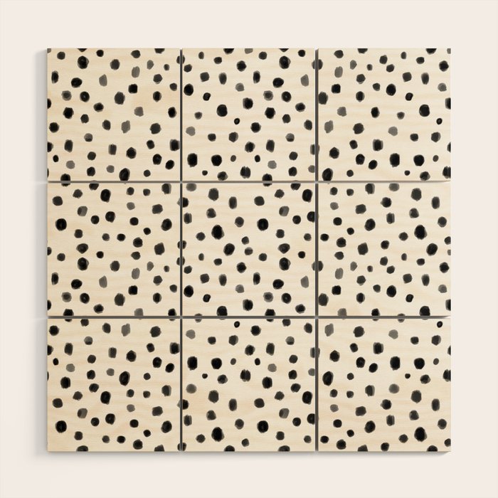Modern Polka Dot Hand Painted Pattern Wood Wall Art Gallery Image 1