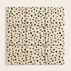 Modern Polka Dot Hand Painted Pattern Wood Wall Art Gallery Image 1
