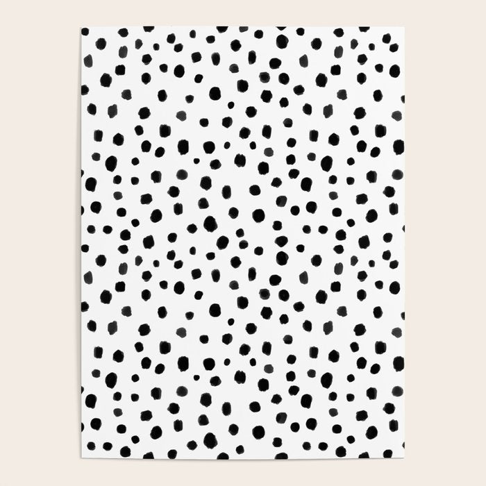 Modern Polka Dot Hand Painted Pattern Poster Gallery Image 4