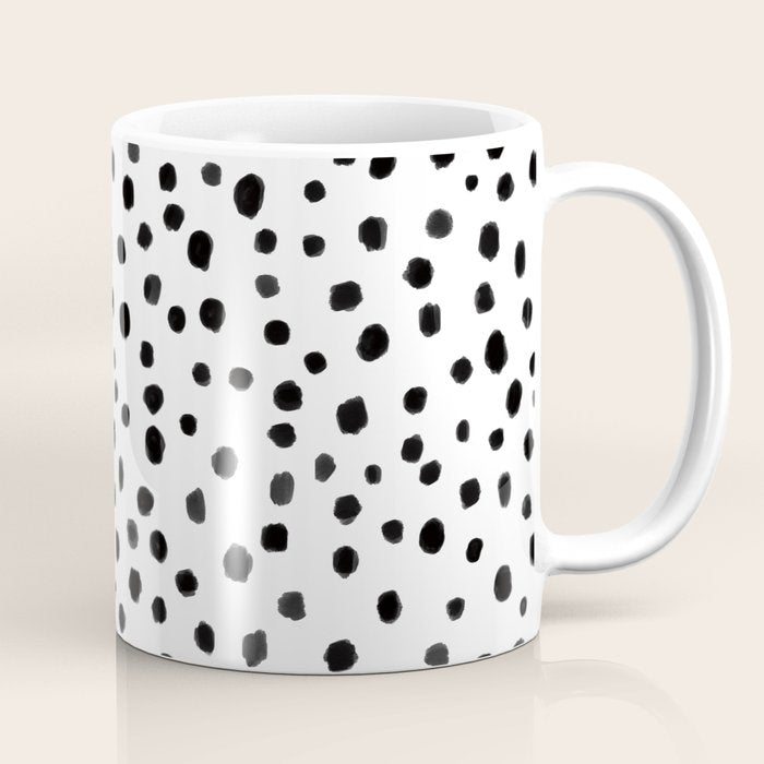Modern Polka Dot Hand Painted Pattern Coffee Mug Gallery Image 1