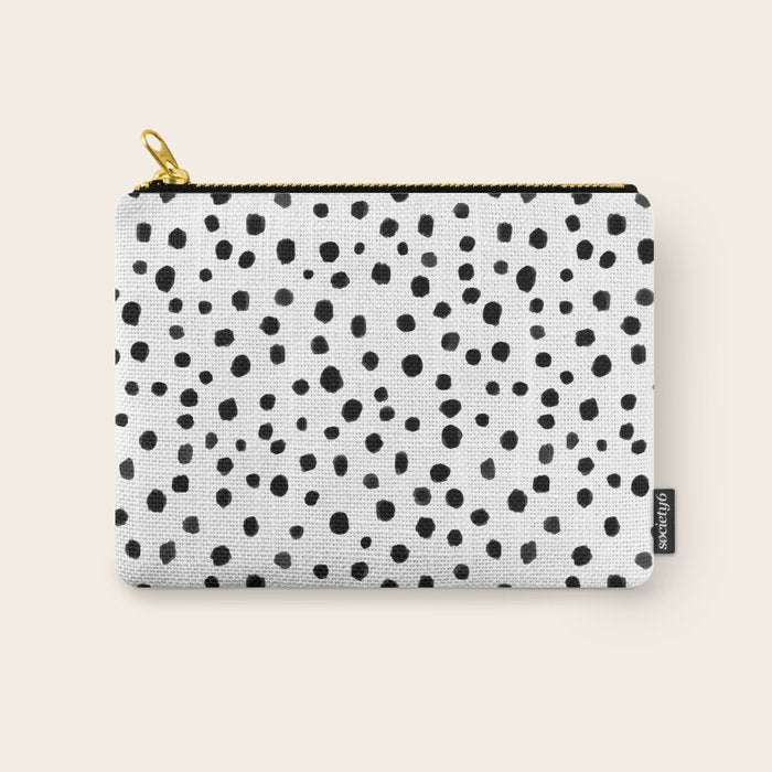 Modern Polka Dot Hand Painted Pattern Carry All Pouch Gallery Image 1