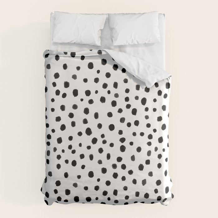 Modern Polka Dot Hand Painted Pattern Duvet Cover Gallery Image 1