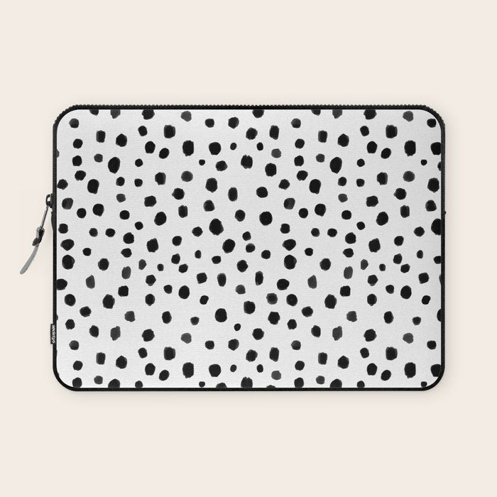 Modern Polka Dot Hand Painted Pattern Laptop Sleeve Gallery Image 1