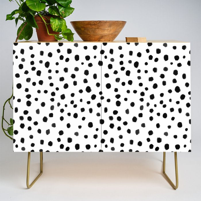 Modern Polka Dot Hand Painted Pattern Credenza Gallery Image 1