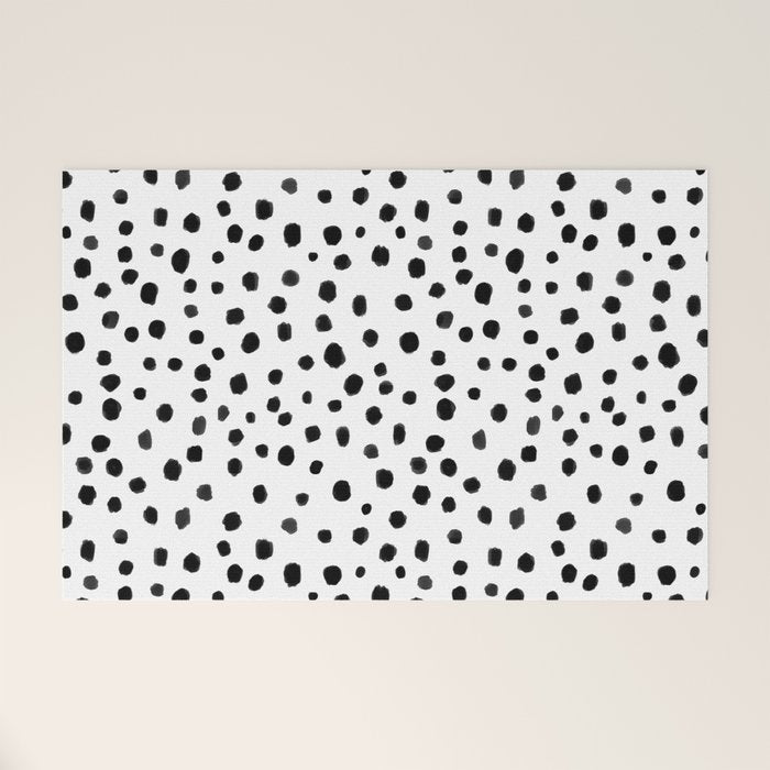 Modern Polka Dot Hand Painted Pattern Welcome Mat Gallery Image 1