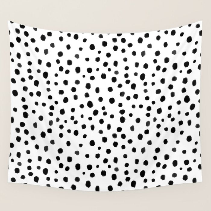 Modern Polka Dot Hand Painted Pattern Wall Tapestry Gallery Image 4