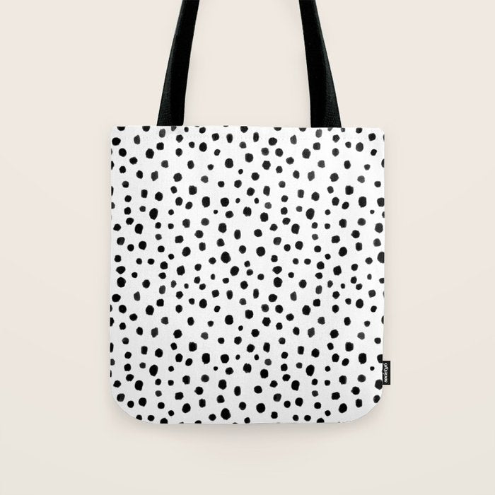 Modern Polka Dot Hand Painted Pattern Tote Bag Gallery Image 1