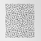 Modern Polka Dot Hand Painted Pattern Throw Blanket Gallery Image 2