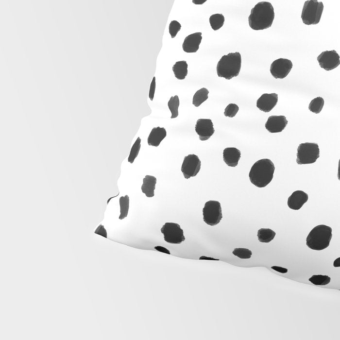 Modern Polka Dot Hand Painted Pattern Pillow Sham Gallery Image 4