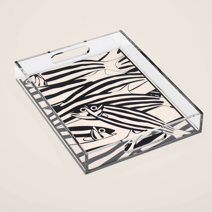 Abstract Fish Pattern Acrylic Tray Gallery Image 1