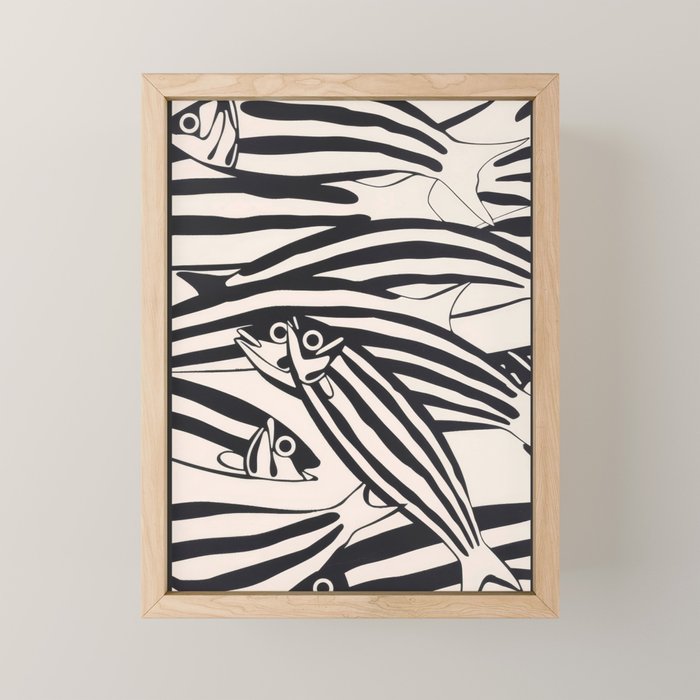 Abstract Fish Pattern Mini Art Print Gallery Image 1