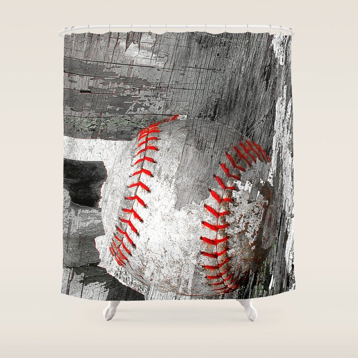 Baseball art vs 13 Shower Curtain Gallery Image 1