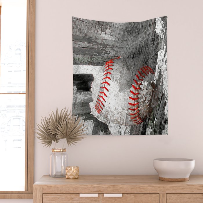 Baseball art vs 13 Wall Tapestry Gallery Image 2