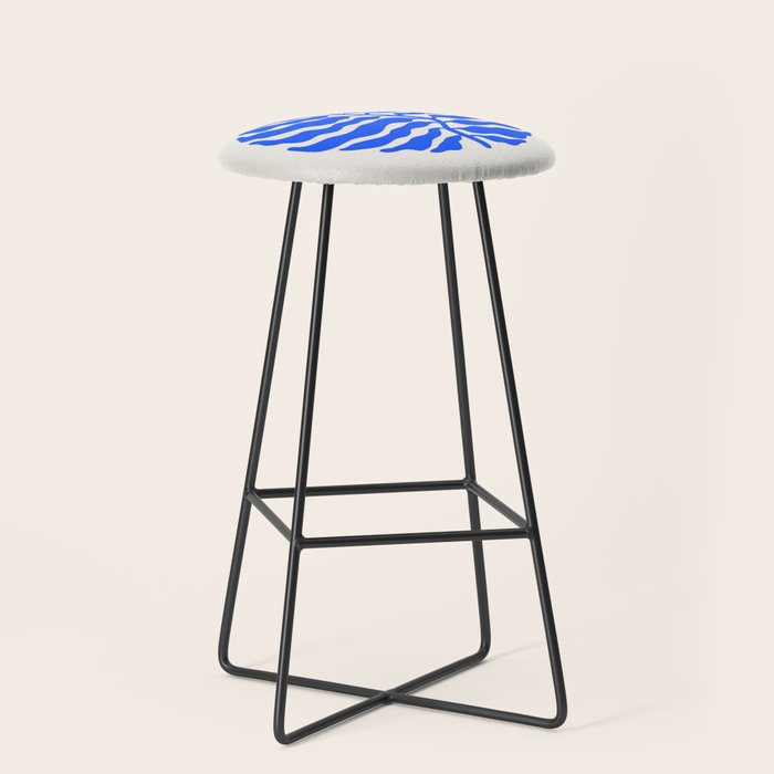 Wild Ferns: Ultramarine Blue Edition Stool Gallery Image 1