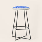 Wild Ferns: Ultramarine Blue Edition Stool Gallery Image 1